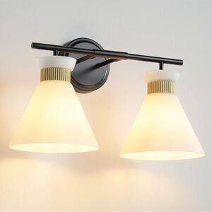 2-Lights Mid Century Modern Vanity Light
